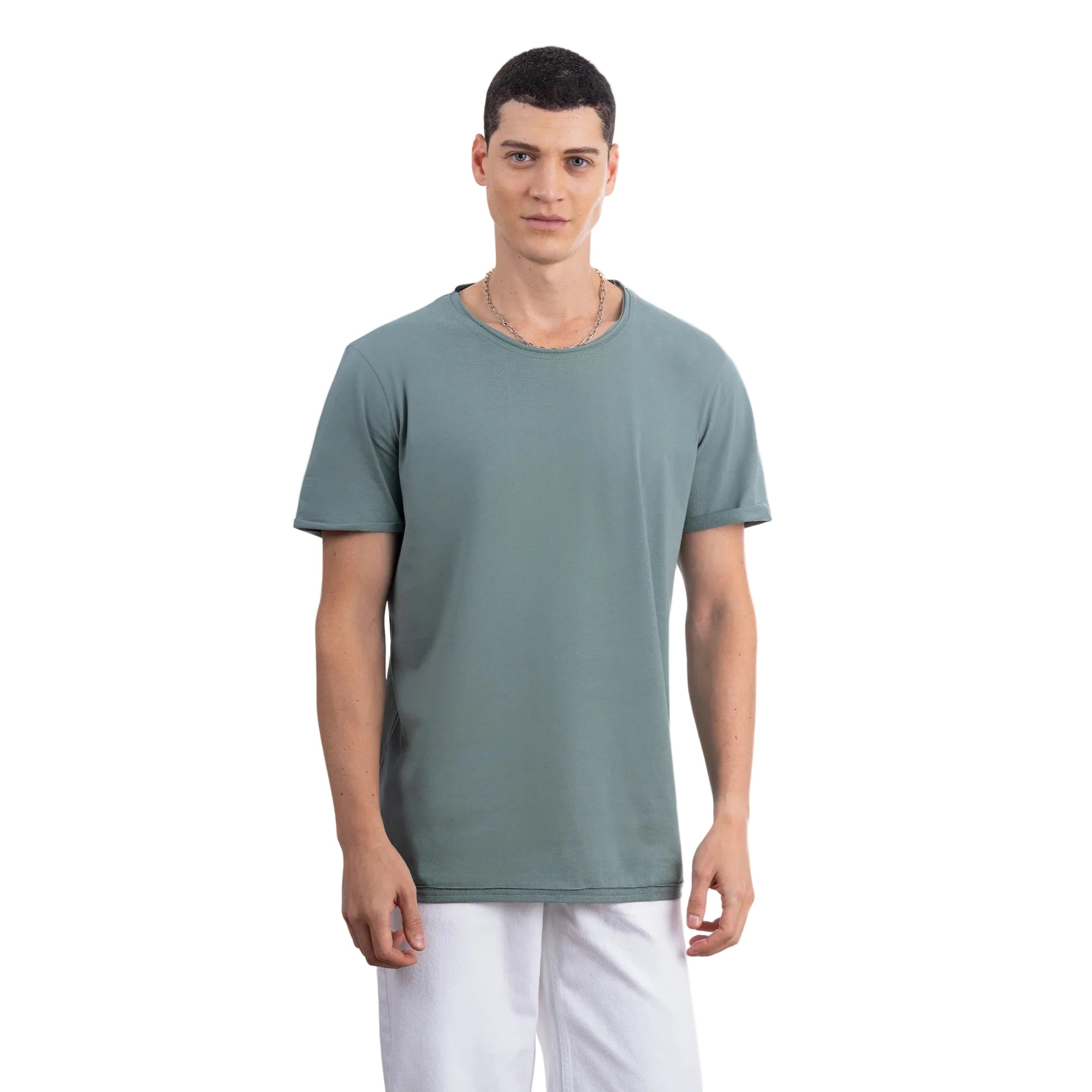 Basic Regular Kesik Yaka T-Shirt