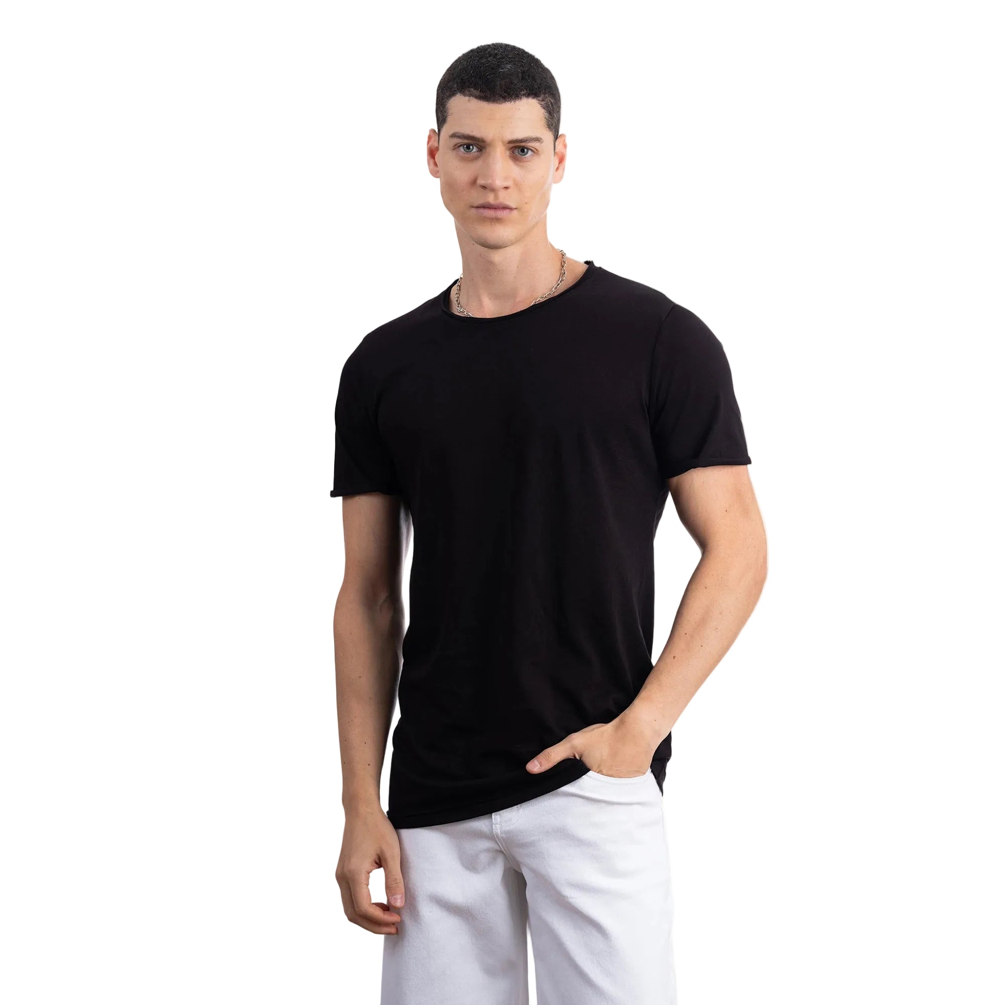 Basic Regular Kesik Yaka T-Shirt
