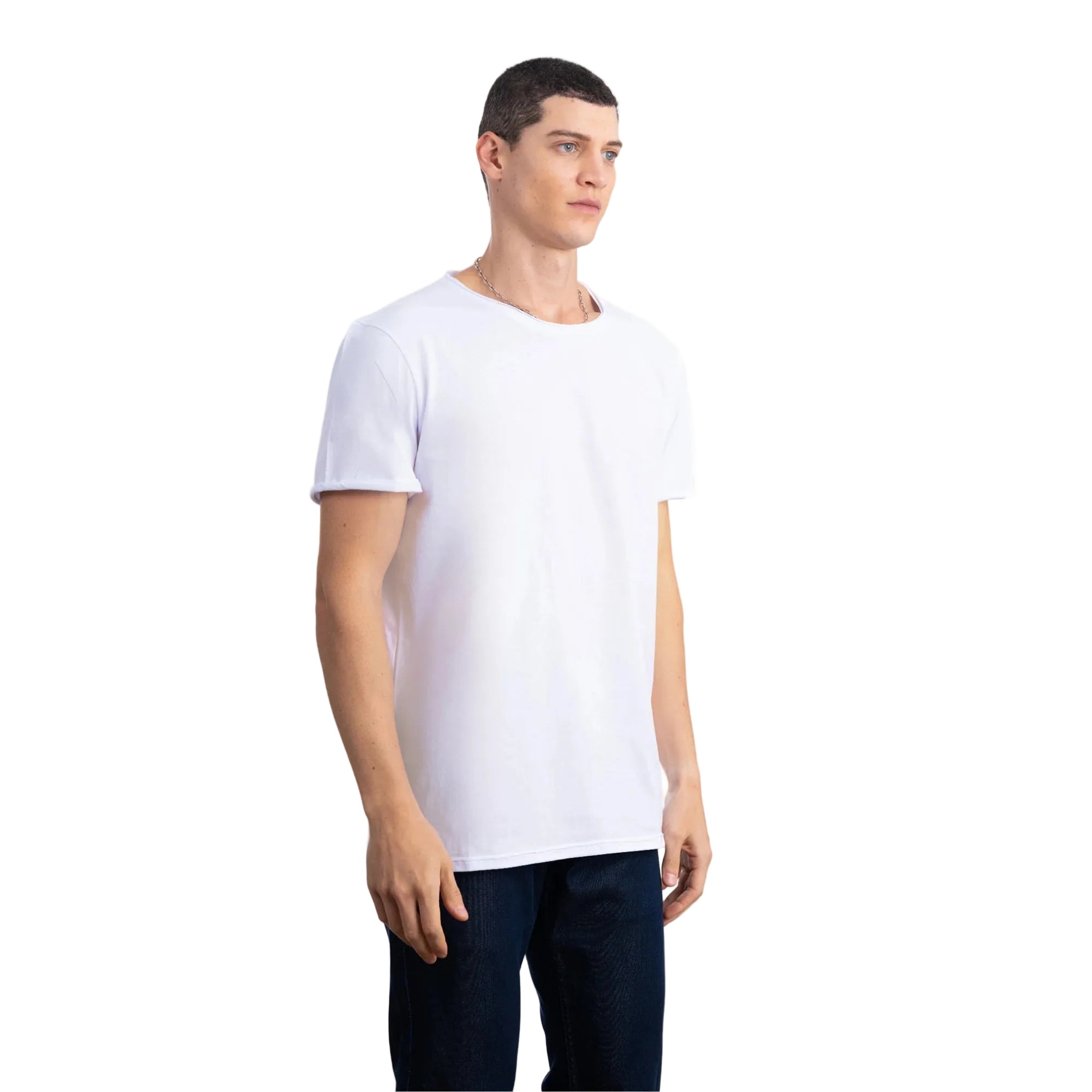 Basic Regular Kesik Yaka T-Shirt
