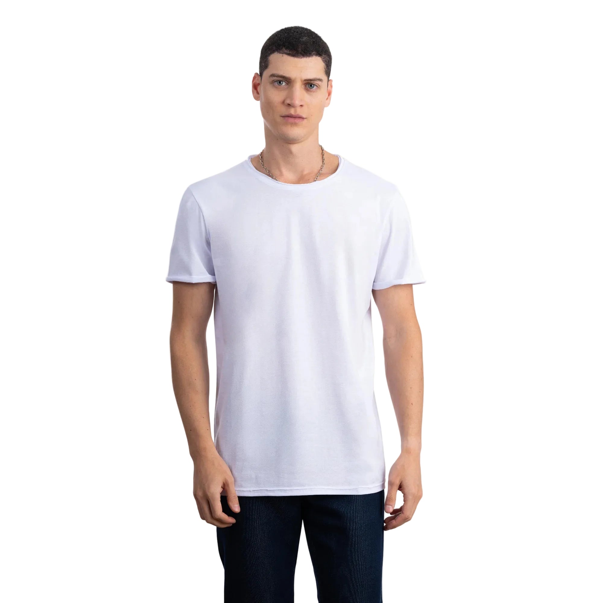 Basic Regular Kesik Yaka T-Shirt