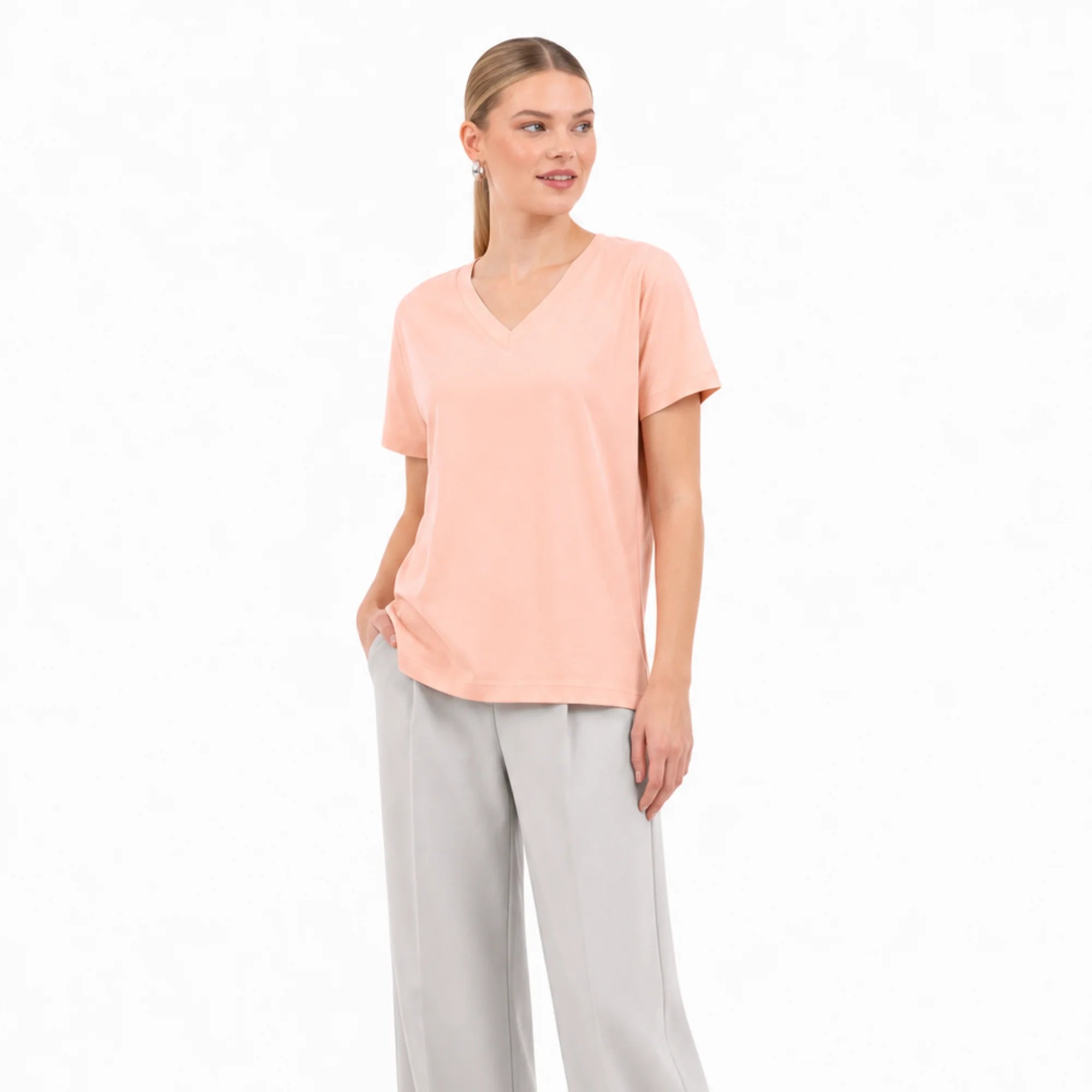 Basic V Yaka T-Shirt