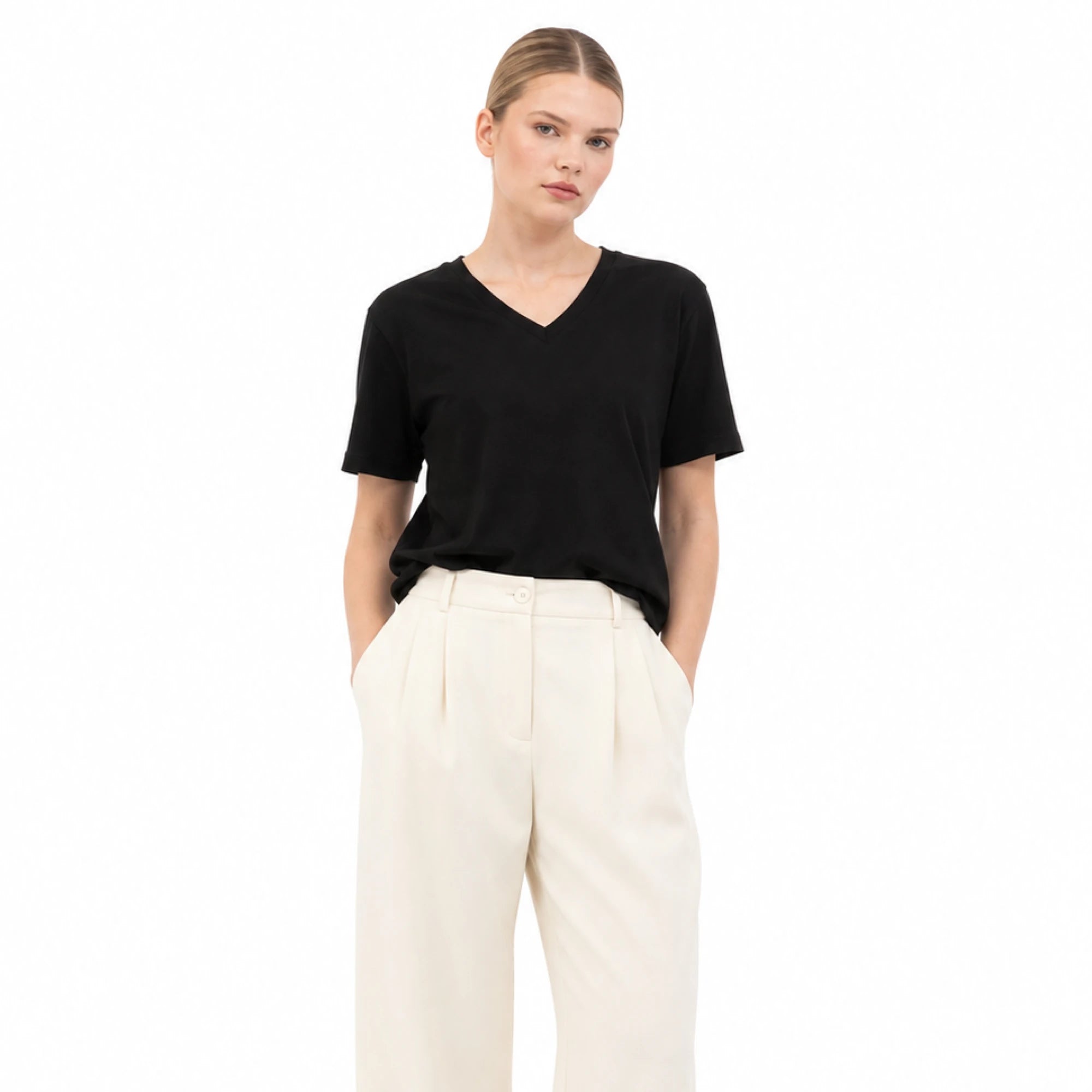 Basic V Yaka T-Shirt