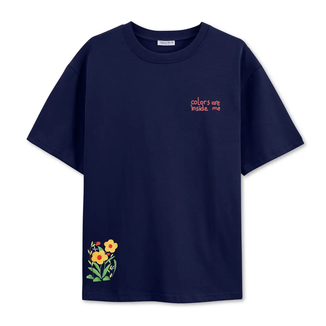 Colors Regular Lacivert T-Shirt