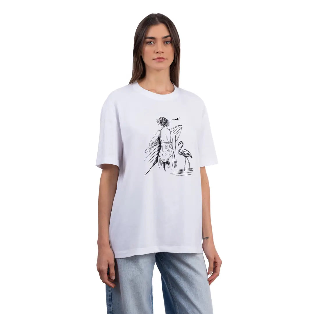 Surf Oversize Beyaz T-Shirt