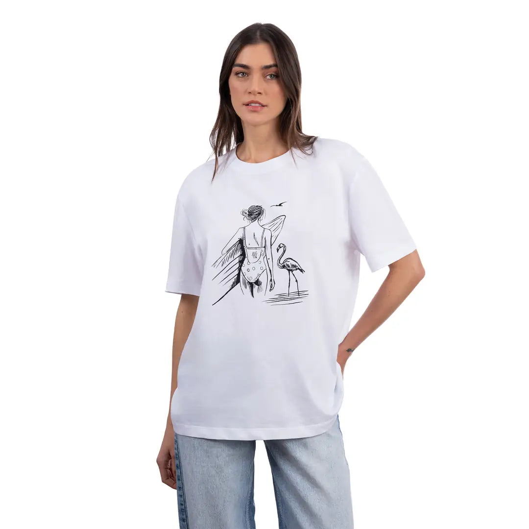 Surf Oversize Beyaz T-Shirt
