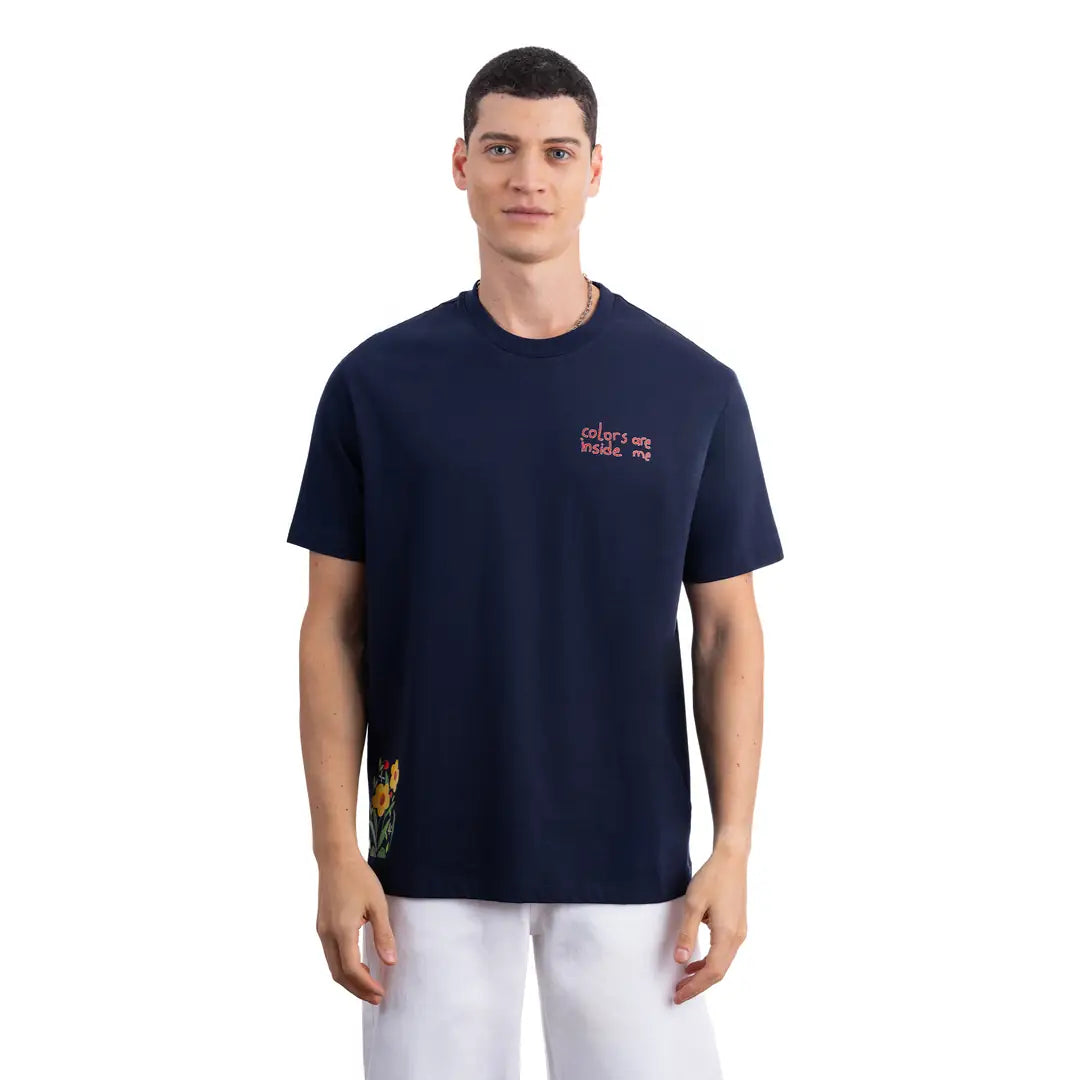 Colors Regular Lacivert T-Shirt