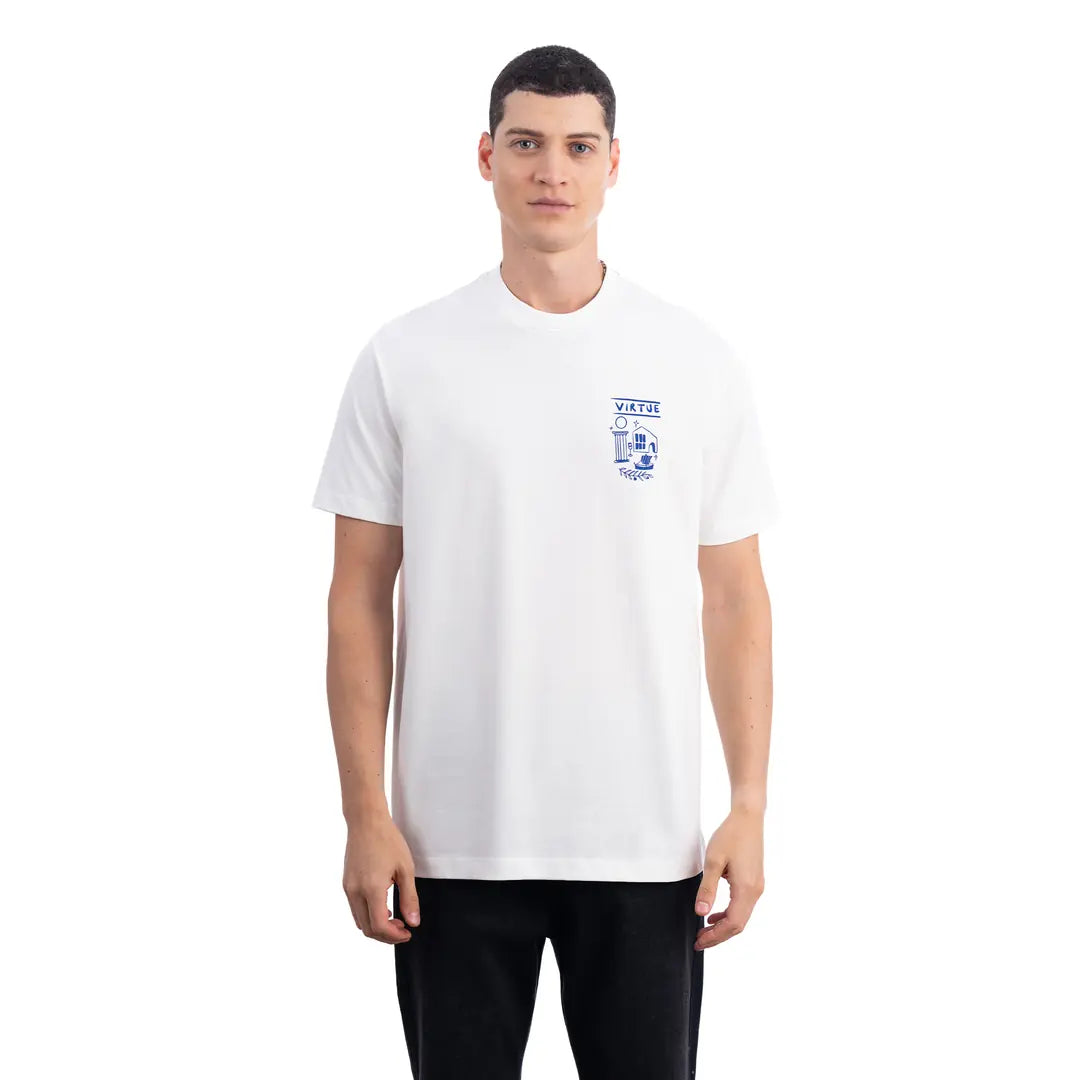 Greek Regular Ekru T-Shirt