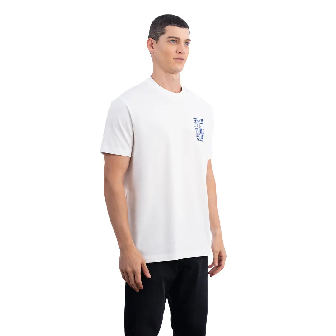Greek Regular Ekru T-Shirt