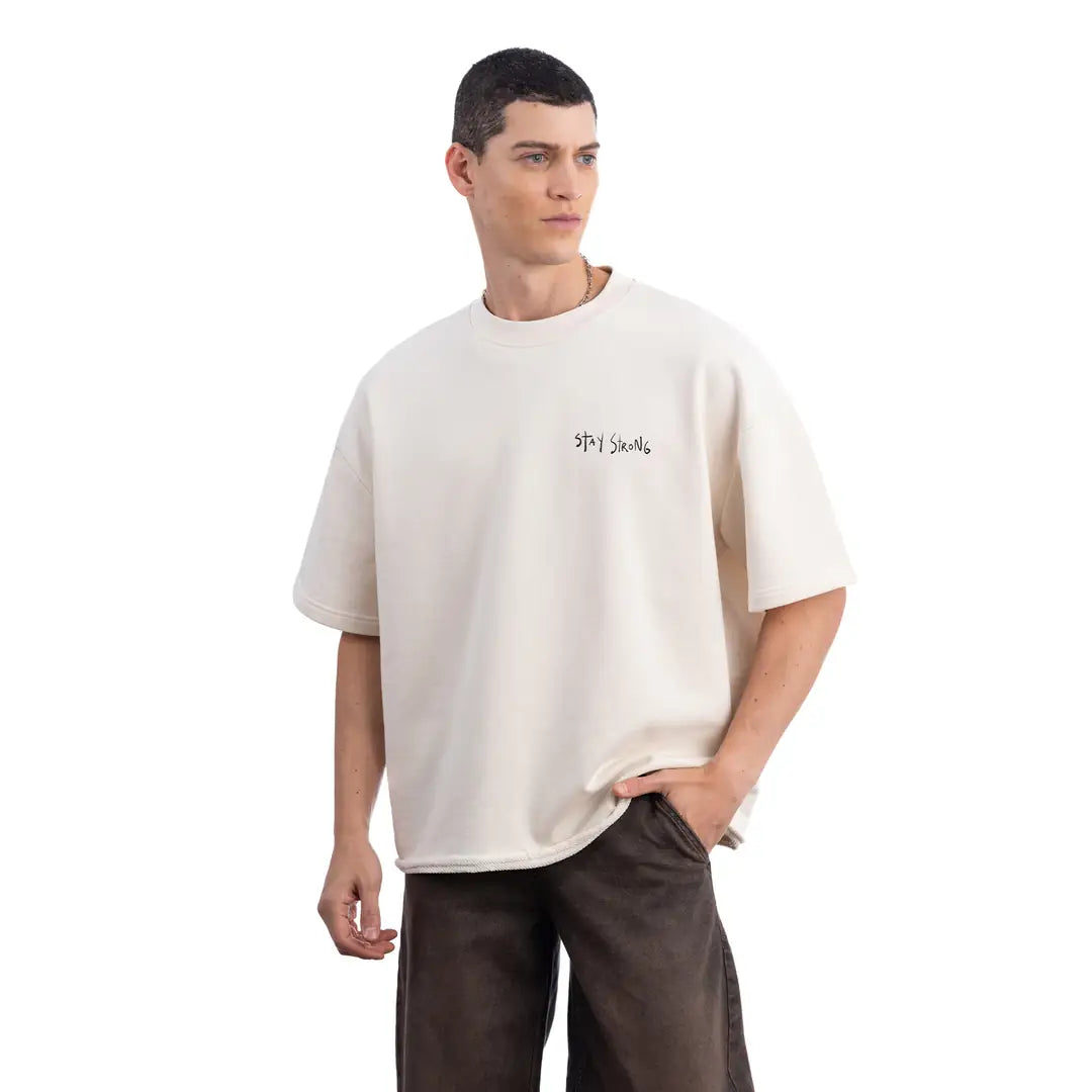 Strong Oversize Ekru T-Shirt