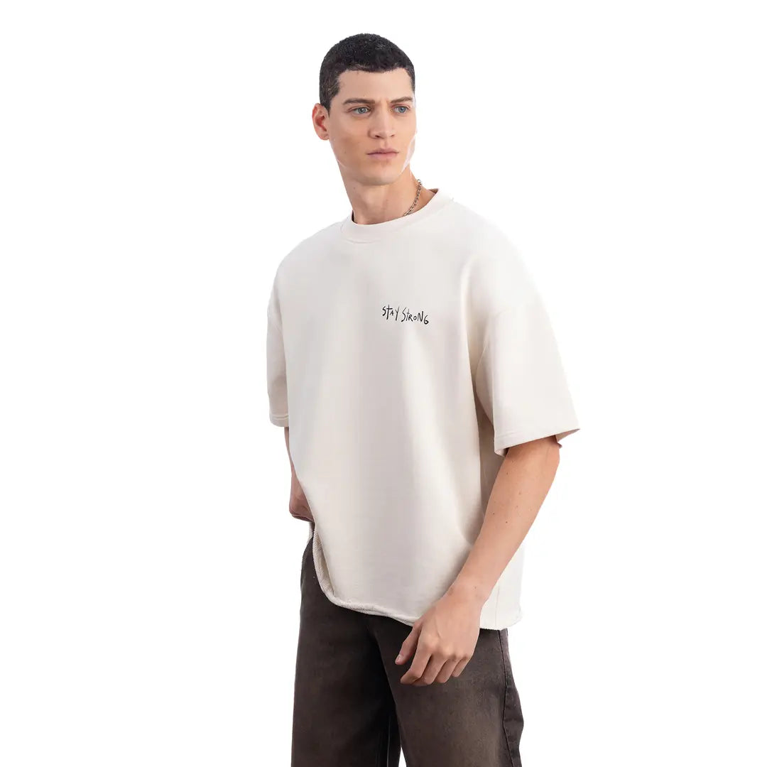 Strong Oversize Ekru T-Shirt