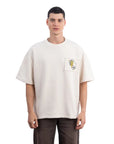 Lemon Nakış Oversize Ekru T-Shirt