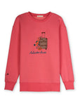 Travel Nakış Detaylı Oversize Pembe Sweatshirt