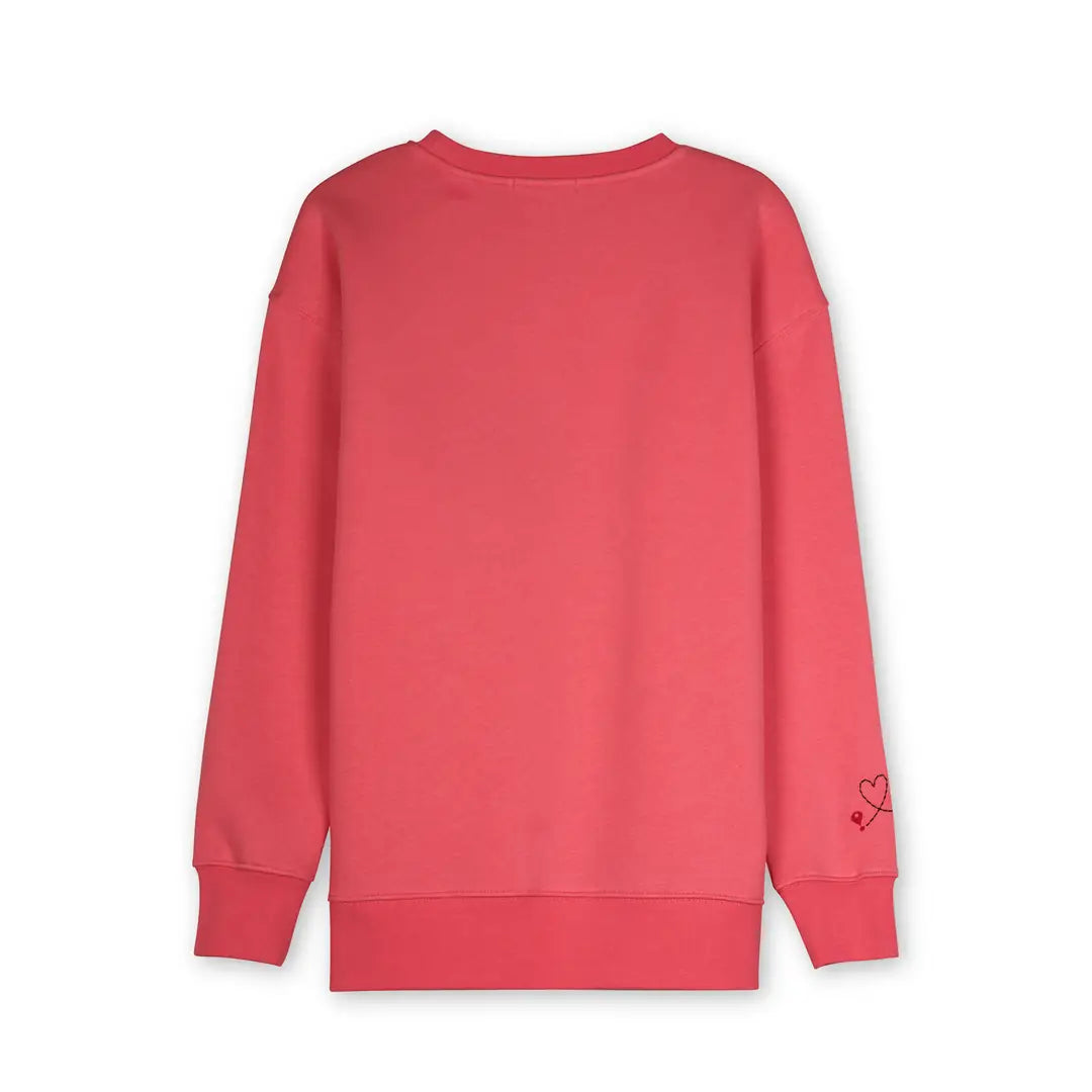 Travel Nakış Detaylı Oversize Pembe Sweatshirt