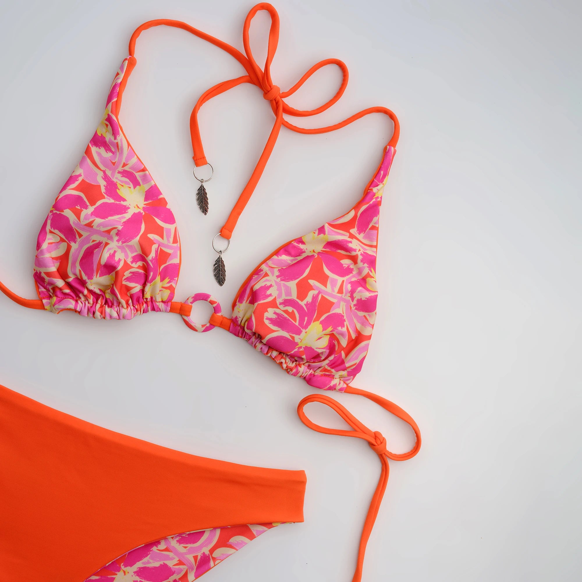 Purple Lily Çift Taraflı Bikini Üstü
