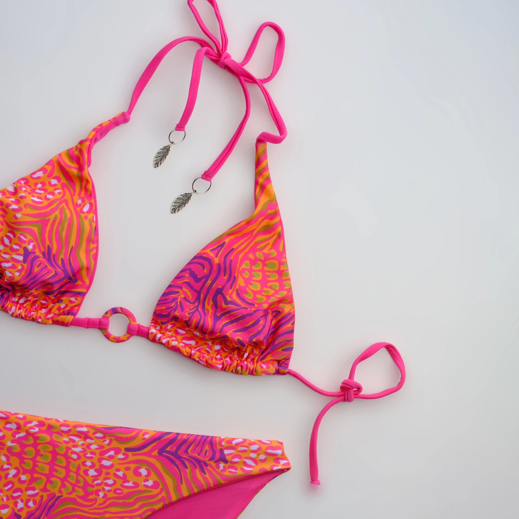 Mixed Colorful Çift Taraflı Bikini Üstü