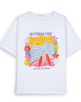 Sun Shine Oversize Beyaz T-Shirt