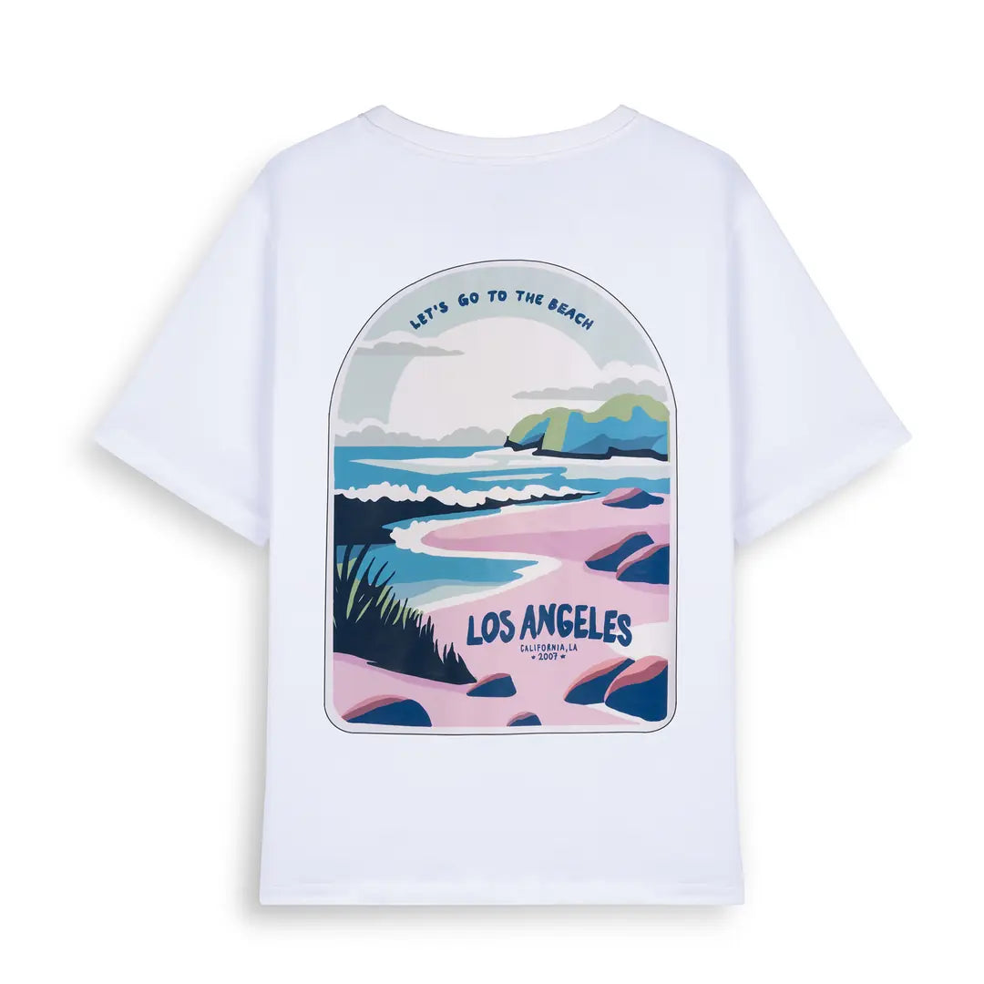 Los Angeles Oversize Beyaz T-Shirt