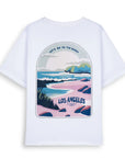 Los Angeles Oversize Beyaz T-Shirt