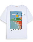 Live Oversize Beyaz T-Shirt