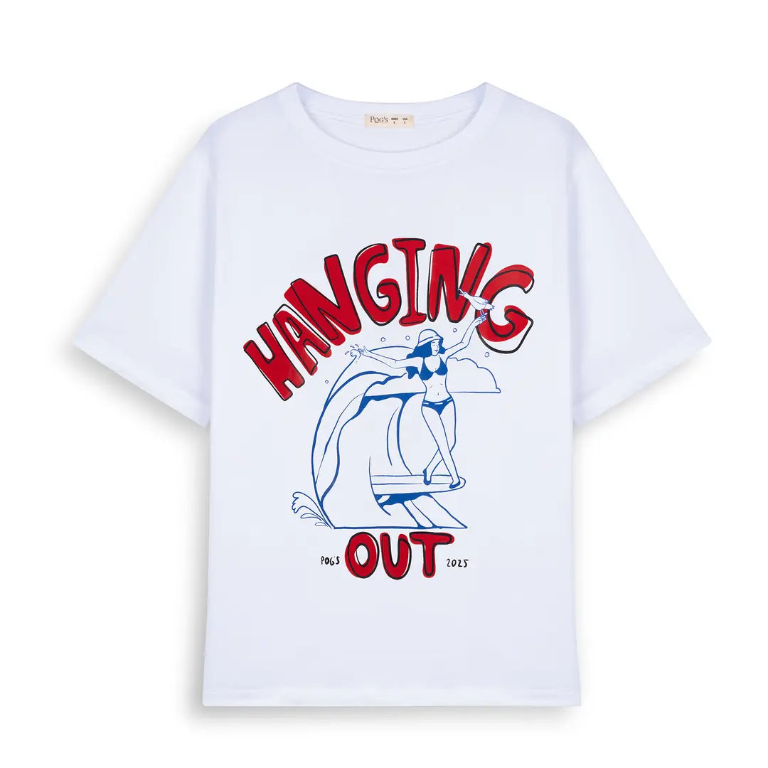 Hanging Out Oversize Beyaz T-Shirt