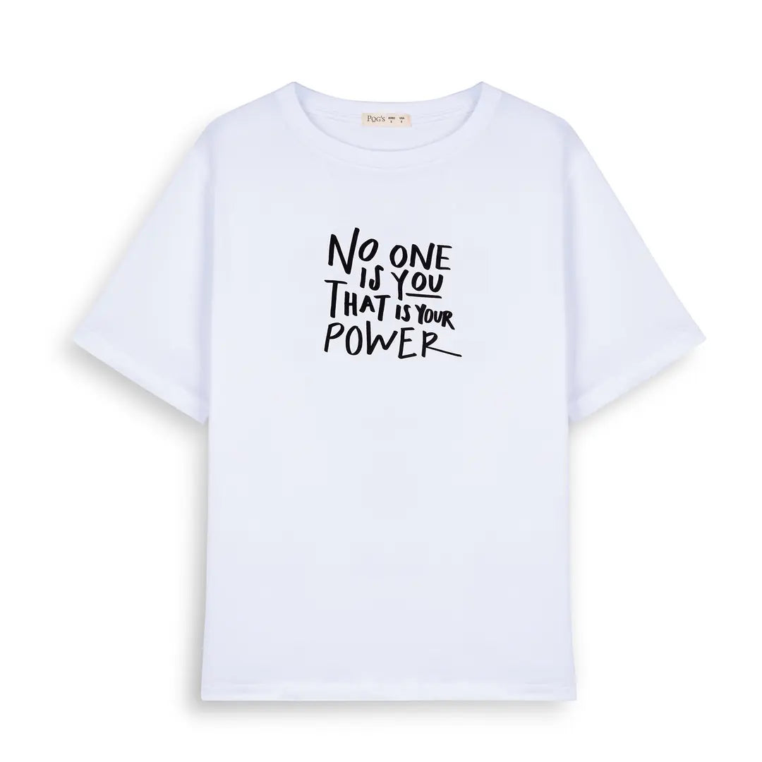 No One Oversize Beyaz T-Shirt