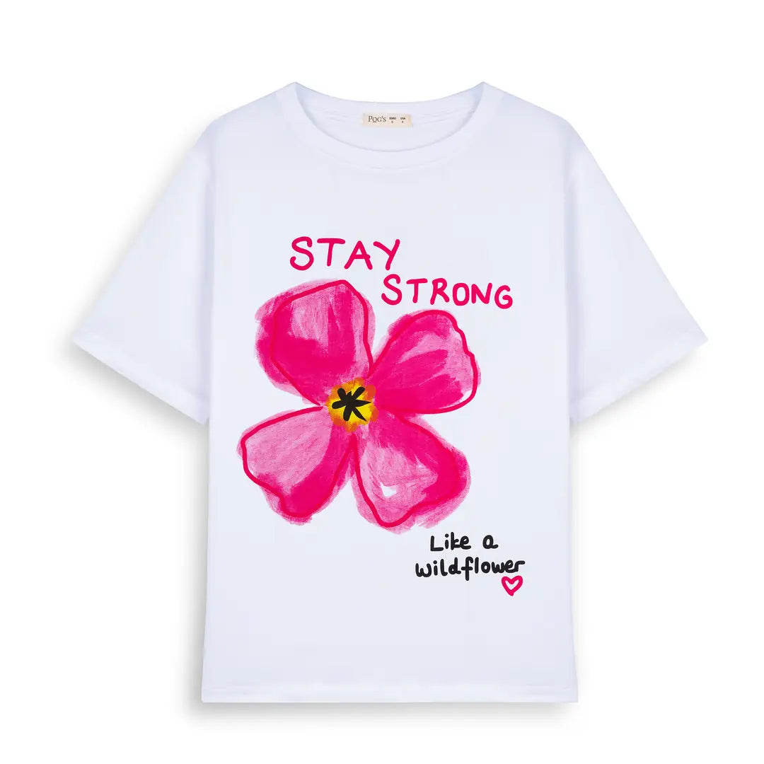 Wild Oversize Beyaz T-Shirt