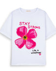 Wild Oversize Beyaz T-Shirt