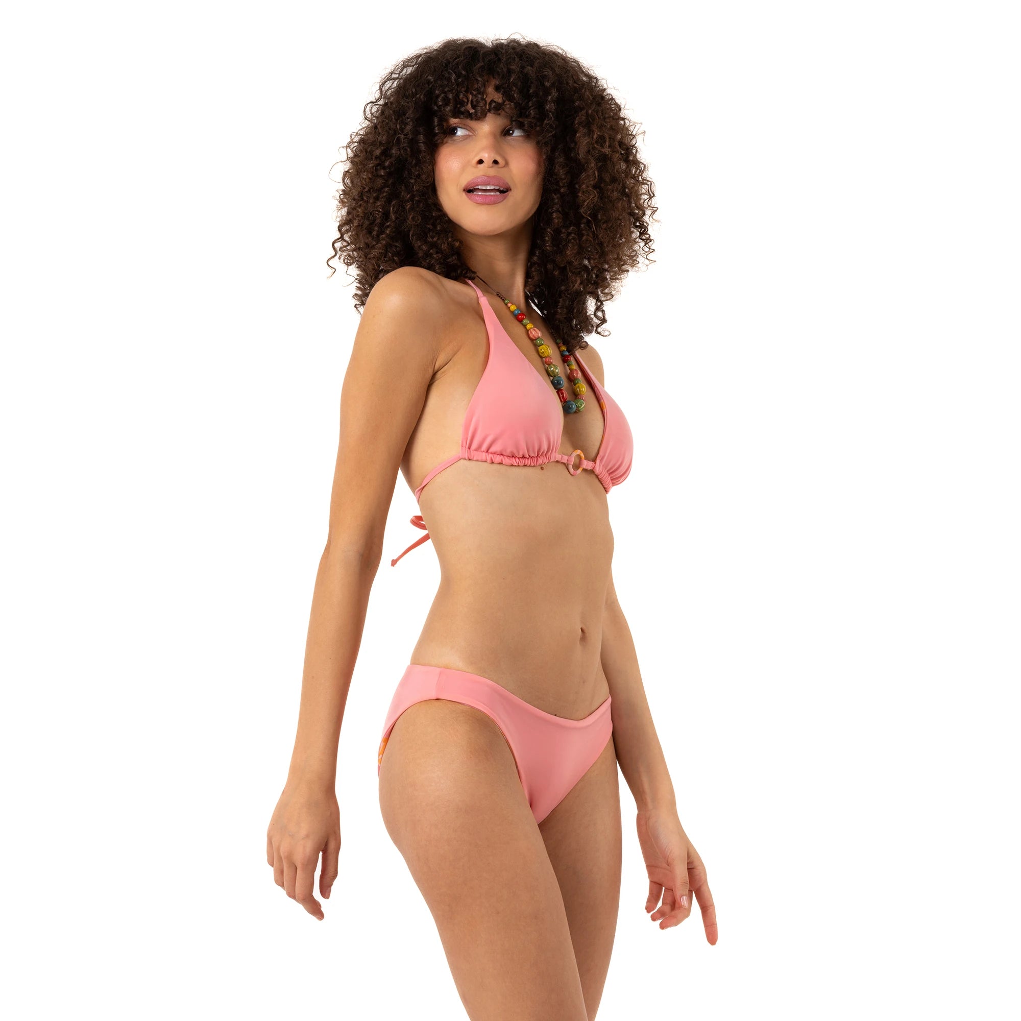 Retro Pink Çift Taraflı Bikini Üstü
