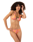 Retro Pink Çift Taraflı Bikini Takım
