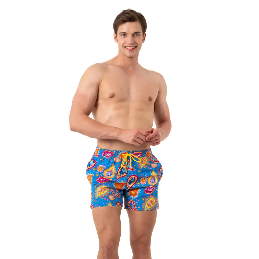 Paisley Splash Stretch Deniz Şortu