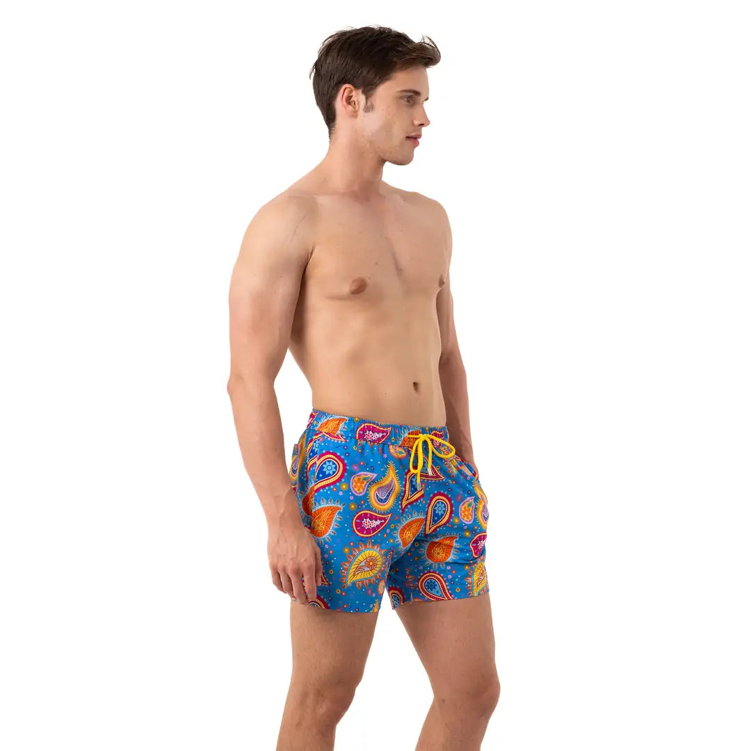 Paisley Splash Stretch Deniz Şortu