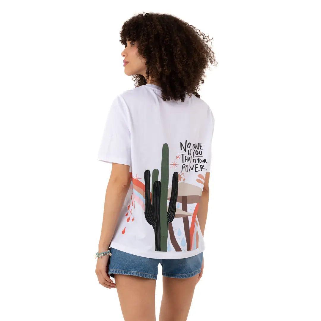 No One Oversize Beyaz T-Shirt