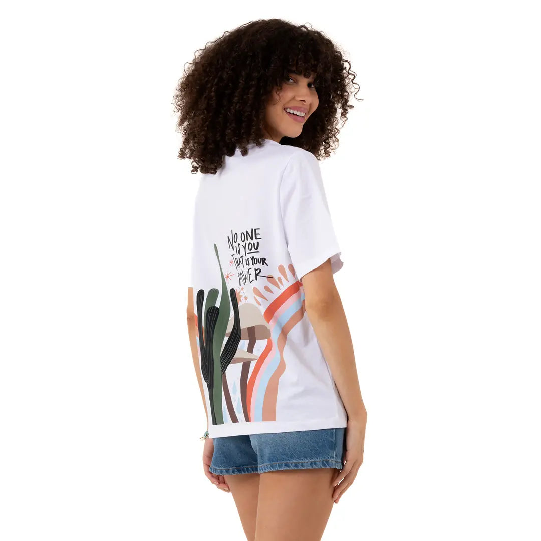 No One Oversize Beyaz T-Shirt