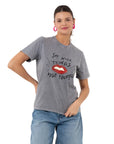 Lips Regular Gri T-Shirt