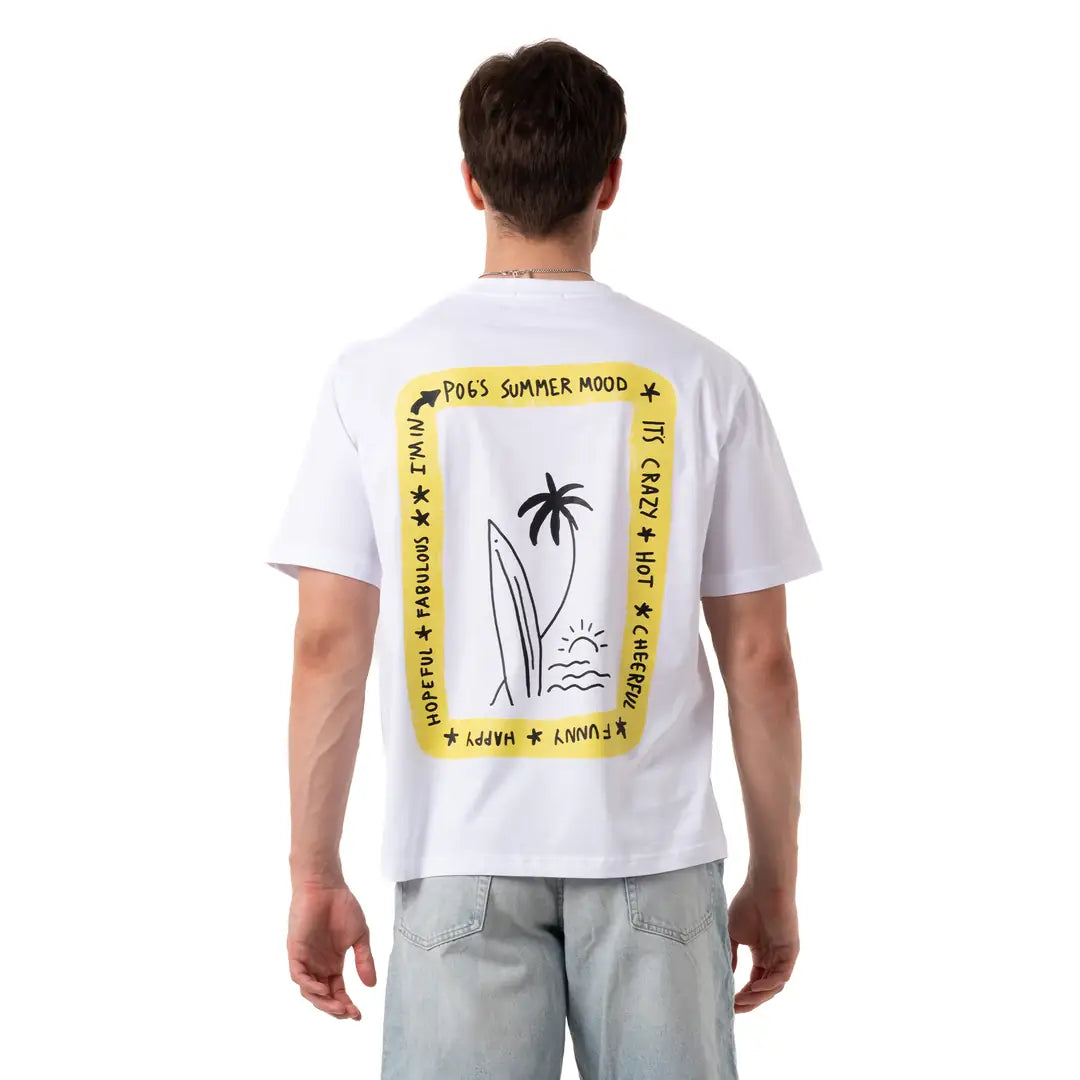 Summer Mood Oversize Beyaz T-Shirt