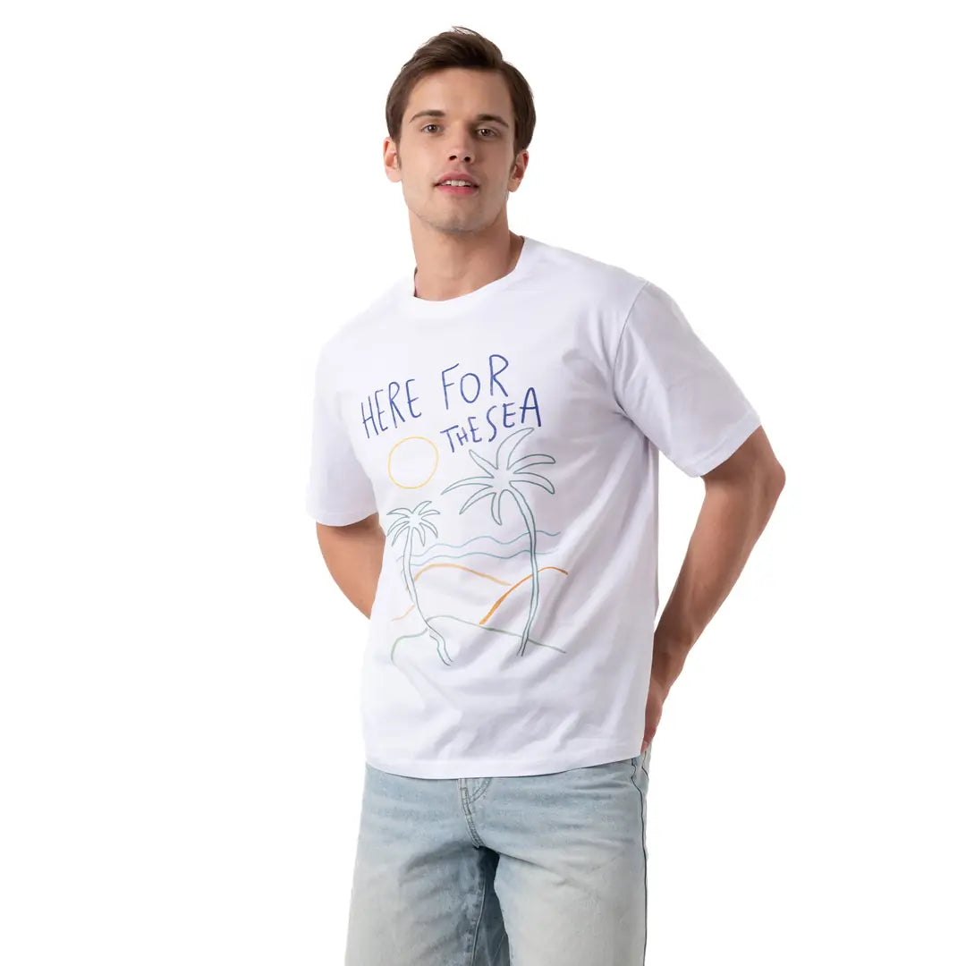 The Sea Oversize Beyaz T-Shirt