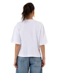 Ace Crop Oversize Beyaz T-Shirt