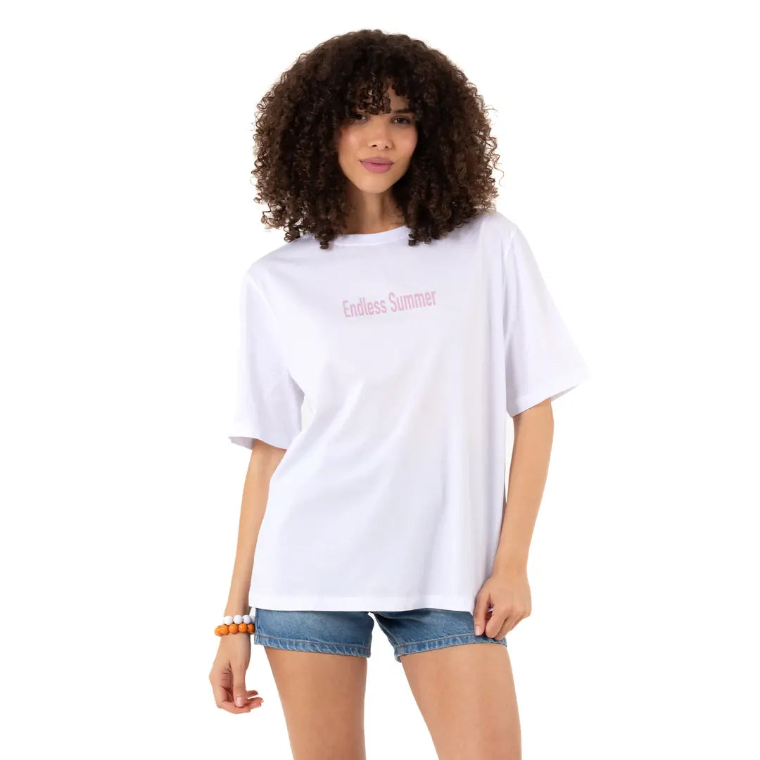 Los Angeles Oversize Beyaz T-Shirt