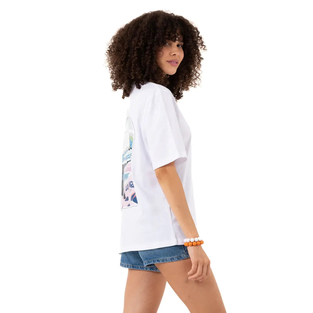 Los Angeles Oversize Beyaz T-Shirt