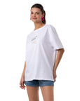 Be Happy Oversize Beyaz T-Shirt