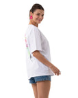 Be Happy Oversize Beyaz T-Shirt