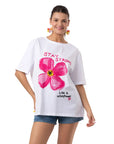 Wild Oversize Beyaz T-Shirt