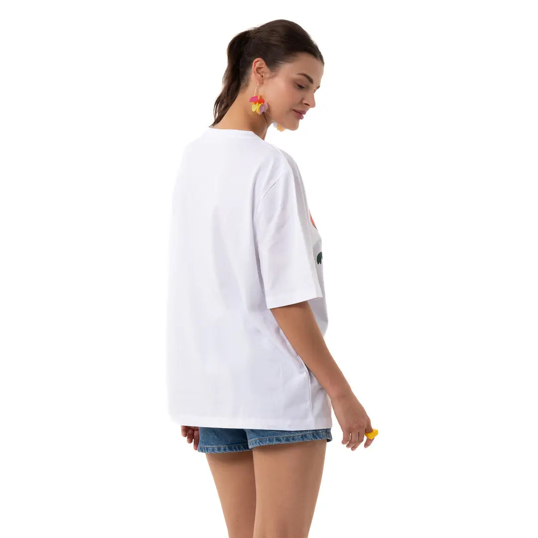 Girls Club Oversize Beyaz T-Shirt