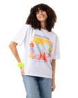 Sun Shine Oversize Beyaz T-Shirt