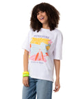 Sun Shine Oversize Beyaz T-Shirt