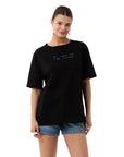 Ocean Oversize Siyah T-Shirt