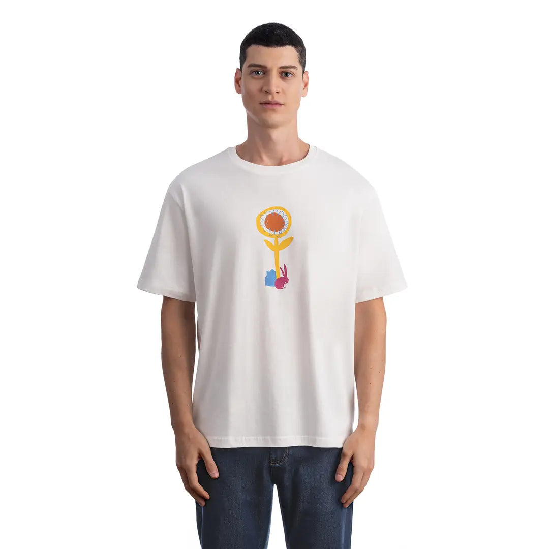 Rabbit Oversize Ekru T-Shirt