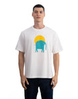 Elephant Oversize Ekru T-Shirt