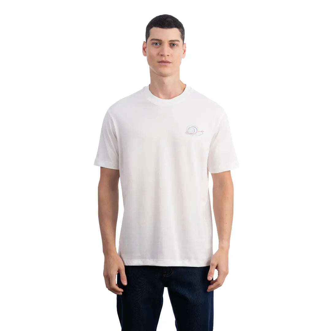 Snail Regular Ekru T-Shirt