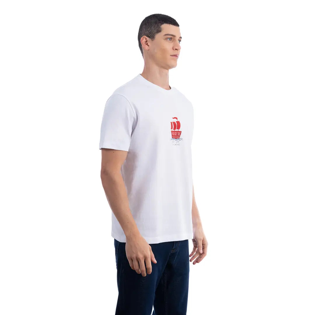 Never Stop Regular Beyaz T-Shirt